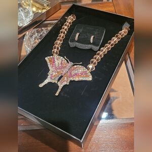 Heidi Daus "Modern Monarch" Necklace and Earring Set